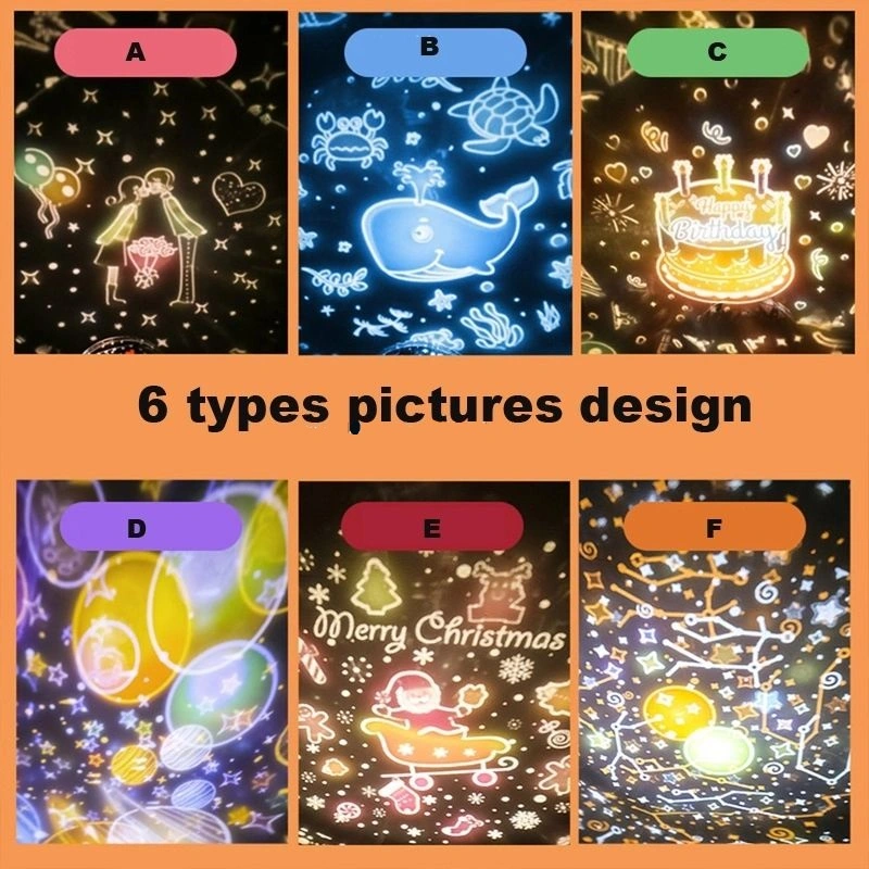 Duck Night Lights Stars Projector Bedside Table Lamp for Kids