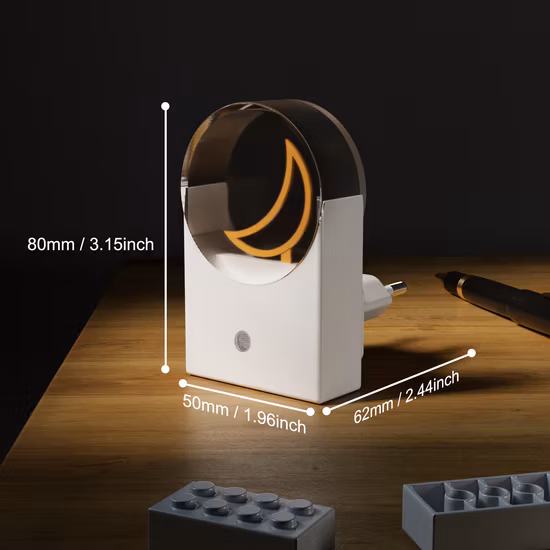 Night Light Plug in Walls Motion Sensor Light (ON/AUTO/Off) , Steplessly Dimmable RGB LED Night Light