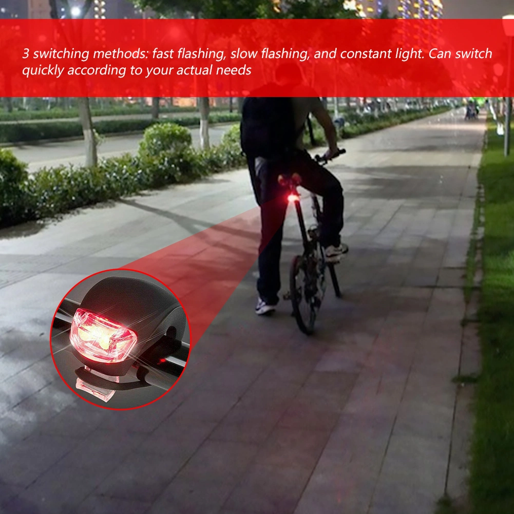 Helius Silicone Set 3modes Waterproof MTB Mountain Road Bike Tail Warning Lamp