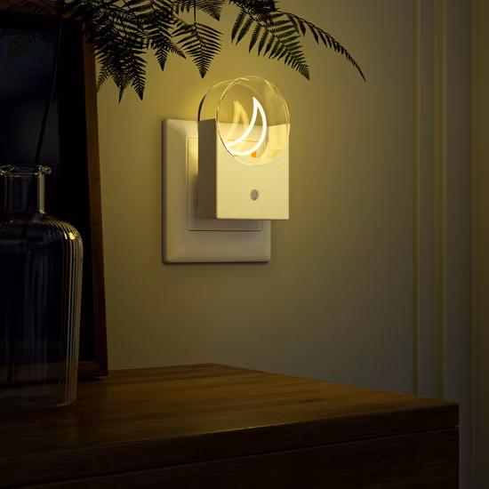Night Light Plug in Walls Motion Sensor Light (ON/AUTO/Off) , Steplessly Dimmable RGB LED Night Light