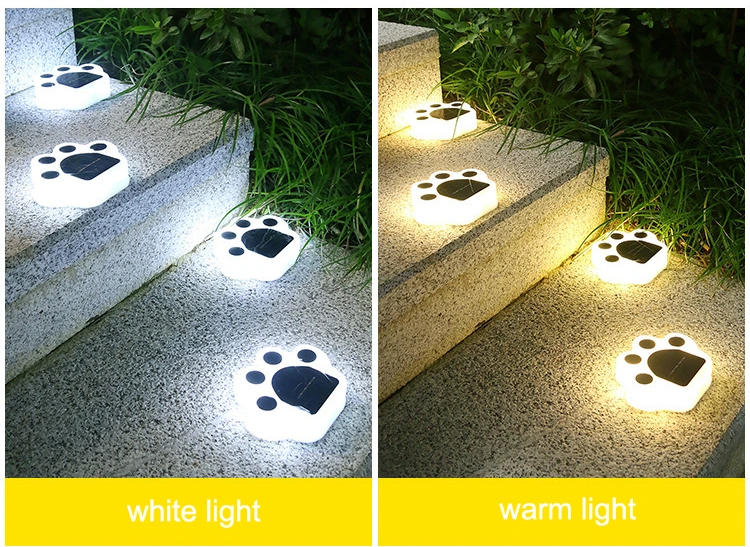 LED Solar Bear Paw Floor Lamp Outdoor Wall Lamp Garden Landscape Atmosphere Decorative Garden Lamp