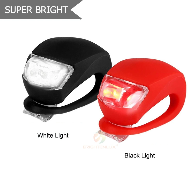 Brightenlux Factory Wholesale Cheap Small Frog Style Smart Folding Silicone Multi-Colors Bicycle LED Bike Lights Front and Back