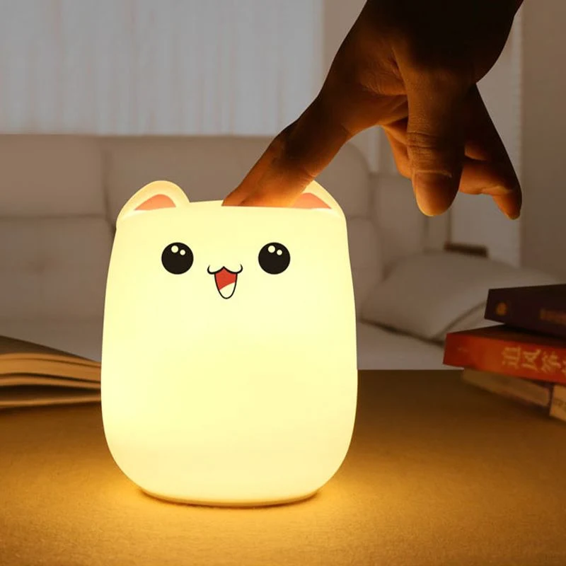 Amazon Top Sale Rechargeable Silicone Bear Night Lamps with CE Baby Toy