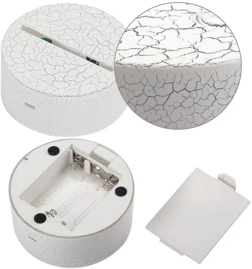 Christmas Birthday Gift 7 Colors 3 in 1 3D Illusion Remote Control Table Lamp