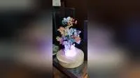 Hot Sales Air Purifier Natural Stone Night Light USB Wooden Base Stone Lamp Christmas Gift