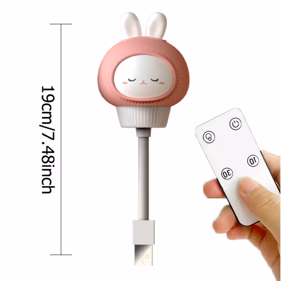 Cute Cartoon Remote Control Bedroom Decoration Gift USB LED Night Light