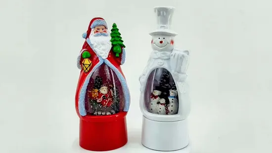 Christmas Decoration Elderly Man Music Box Crystal Ball Christmas Snowfall Lamp Christmas Gift Desktop Ambiance Light Water Lantern (50100)