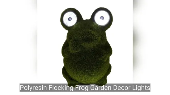 Factory Price Funny Polyresin Frog Garden Solar Lights