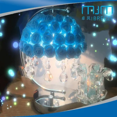 Factory Direct Sale Wedding Gift Perfume Lighting Table Lamp with Crystal&Flower