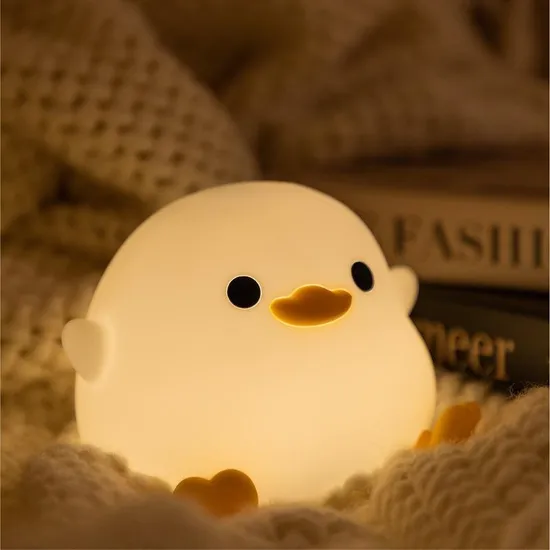 LED Cute Duck Night Lamp USB Rechargeable Touch Sensor Lamp