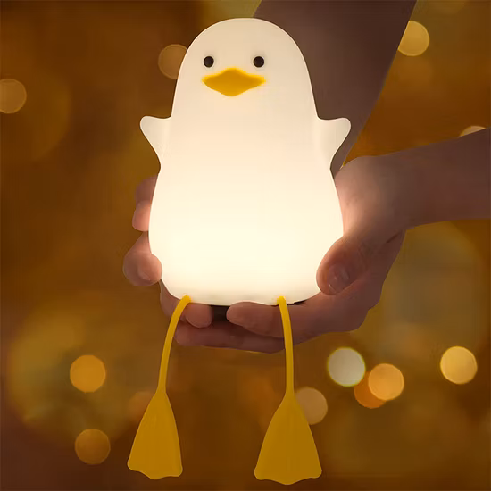 Toys for Kids Cute Cartoon Style Duck Night Light Charge Table Lamp Creative Child Gifts