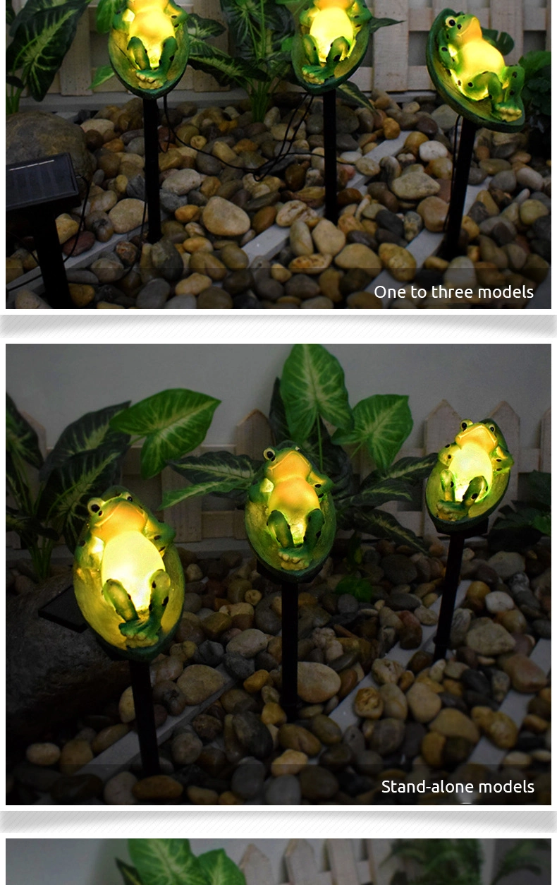 Solar Garden Light Frog Outdoor Waterproof Garden Landscape Resin Decorative Light