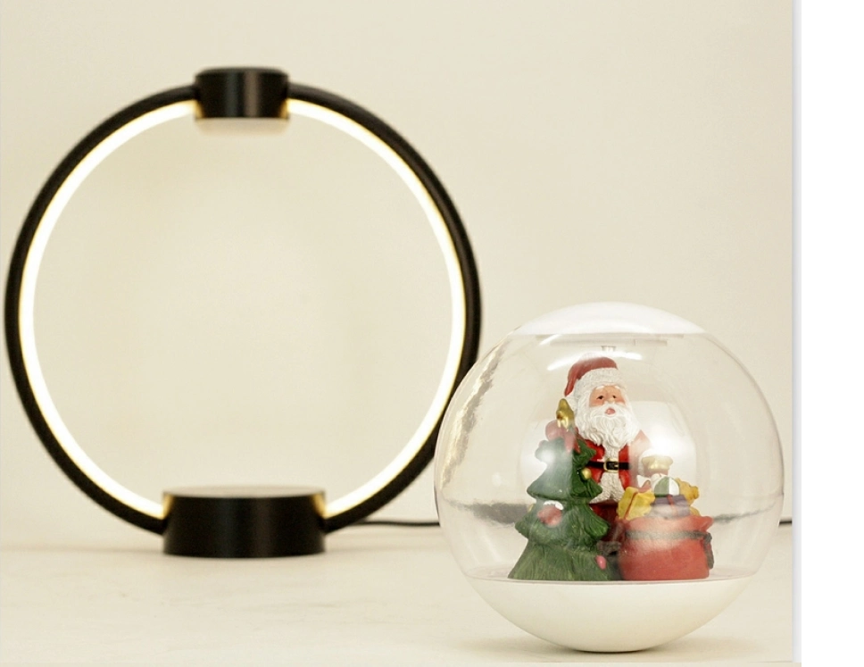 New Hotsale Promotion Gift Magnetic Levitation Floating 14cm Christmas Ball Light Gift Lamp