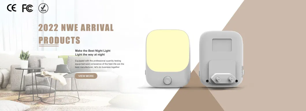 Plug LED Night Light with Auto Dusk to Dawn Sensor