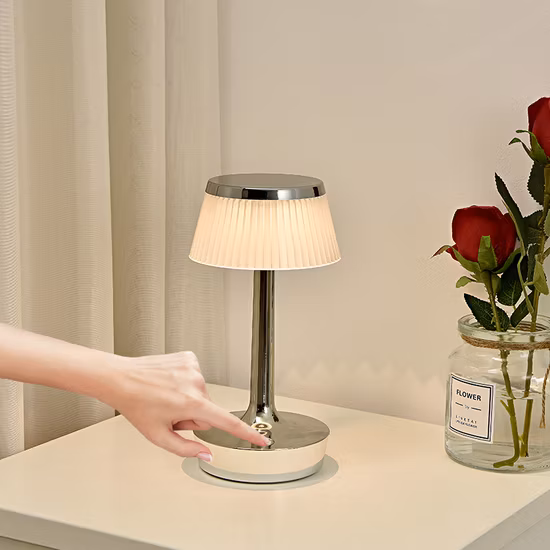 Wireless Touch Sensor Night Light USB Charging LED Dimmable Table Lamp
