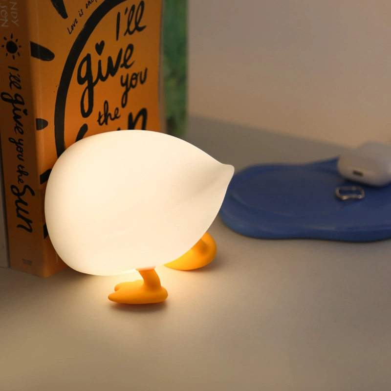 Silicone LED Funny Duck Phone Holder Night Light