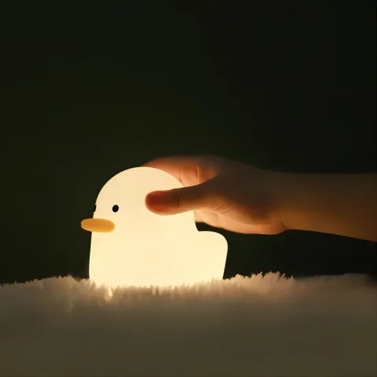 Creative Dull Duck Pat Silicone Lamp USB Night Light LED Desk Lamp 