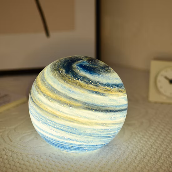 3D Earth Lamp with Wood Stand Touch Remote Control USB Rechargeable Planet Lamp for Baby Kids Girls Boys