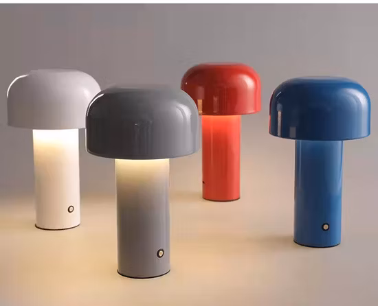 USB Connect Lighting Chargeable Restaurant Factory Direct Supply Mushroom Baby Night Light Battery Operated Cordless LED Table Lamp with Silicon Non