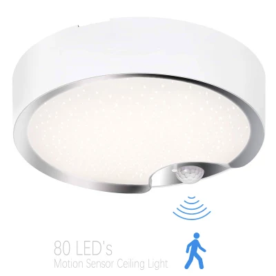 300 Lumen Indoor Battery Powered LED Night Sensor Lamp Home Decorative PIR Sensor Ceiling LED Lá Mparas De Gabinete Lighting 80PCS SMD LED Cabinet Light