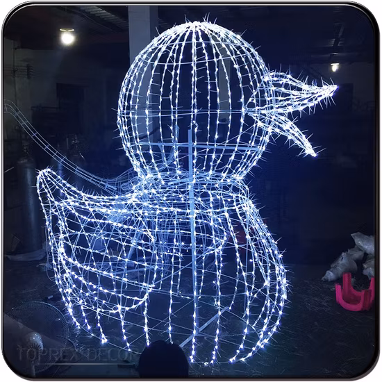 Toprex Decor Customizable 3D TPR Duck Animal Shaped LED Outdoor Lighting Animated and Colour Changing Light