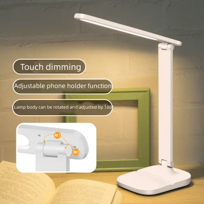 USB LED Desk Lamp, Touch Control Table Lamp with 3 Levels Brightness, Promotion Gift Smart Dimmable Home Office Desktop Lamp Eye