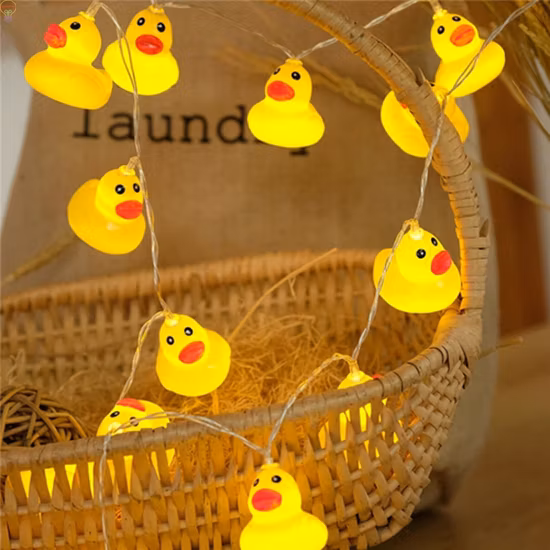 Mini Yellow Duck LED String Light Glow Indoor Outdoor