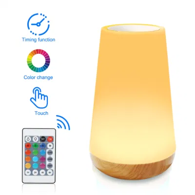 New LED Table Lamp Remote Control Night Light USB Powered Nightstand Lamp Rechargeable Bedside Lamps