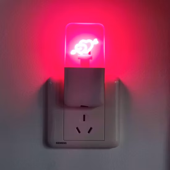 Cartoon Colorful Duck Mini Sensor Smart Intelligent Lamp Baby Wall Decoration Children Gift Night LED Sensor Low Saving Energy Cool White Kids Night Light