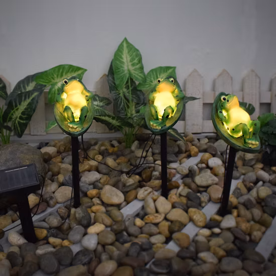 Solar Garden Light Frog Outdoor Waterproof Garden Landscape Resin Decorative Light