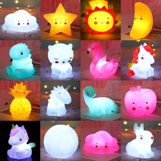 Hot Sale Nordic Lovely Cute Glowing Sun Moon Star Baby Bedroom Lamp 