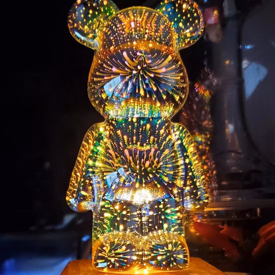 Manufacturer Contemporary Dimmable Switch Control Fire Work Bear Table Lamps