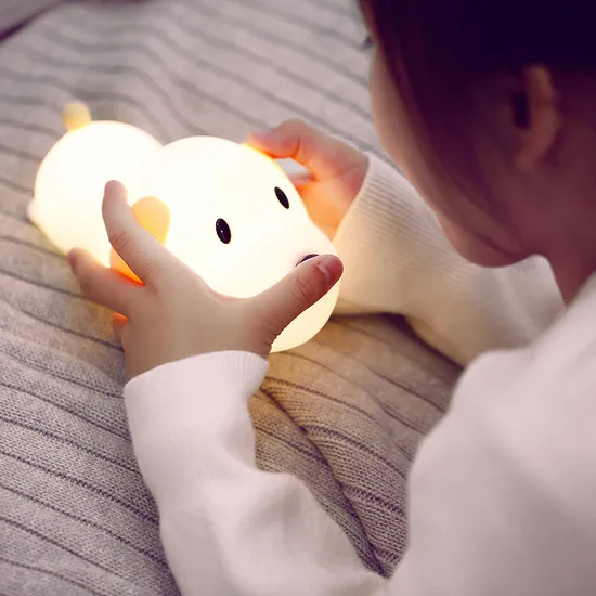 LED Cute Cartoon Animal Baby Sleep Puppy Children Night Light Lamp for Kids Room 