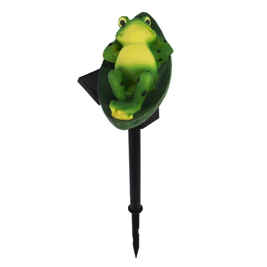 Solar Garden Light Frog Outdoor Waterproof Garden Landscape Resin Decorative Light 